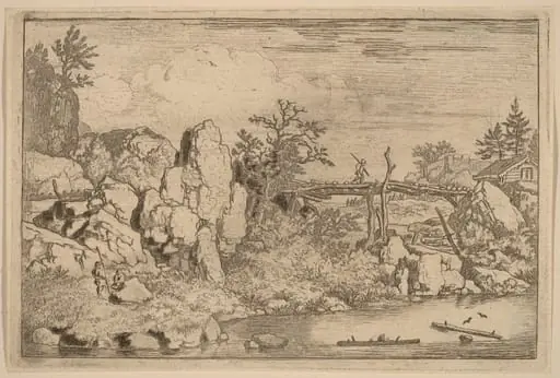 Two Logs in the Water, by Allart van Everdingen