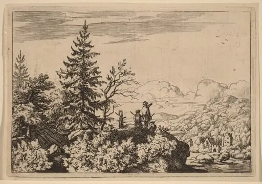 Two Men on a Hill, by Allart van Everdingen