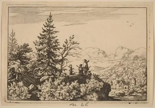 Two Men on a Hill, by Allart van Everdingen
