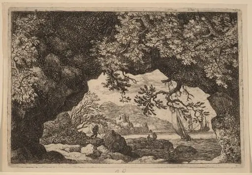 View through a Pierced Rock, by Allart van Everdingen