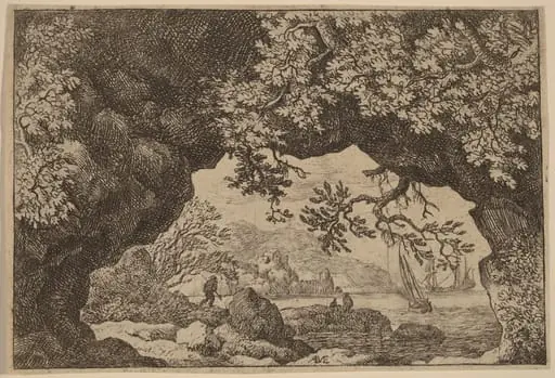 View through a Pierced Rock, by Allart van Everdingen