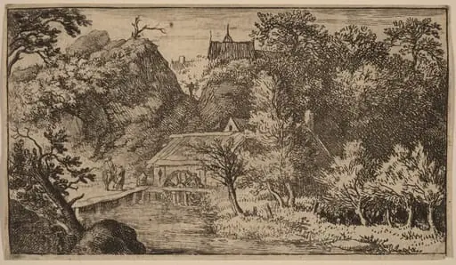 Water Mill at the Foot of a Mountain, by Allart van Everdingen