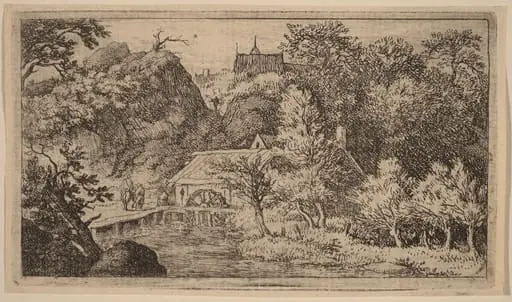 Water Mill at the Foot of a Mountain, by Allart van Everdingen