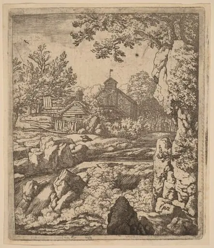Waterfall, by Allart van Everdingen