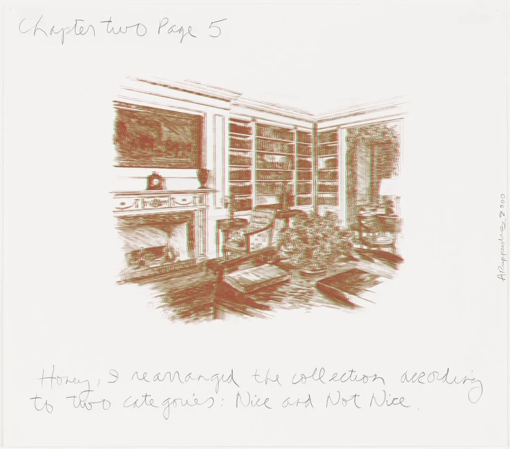 Untitled, by Allen Ruppersberg, graphite, 2000
