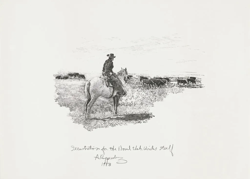 Untitled, by Allen Ruppersberg, graphite, 1983