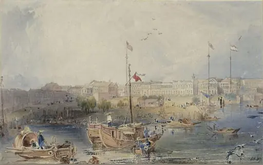 View in Guangzhou (Canton), China, by Allom