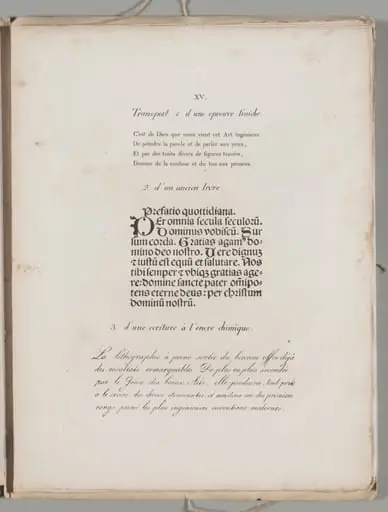 Art of the Lithograph: Printing Letters, Plate XV, by Alois Senefelder