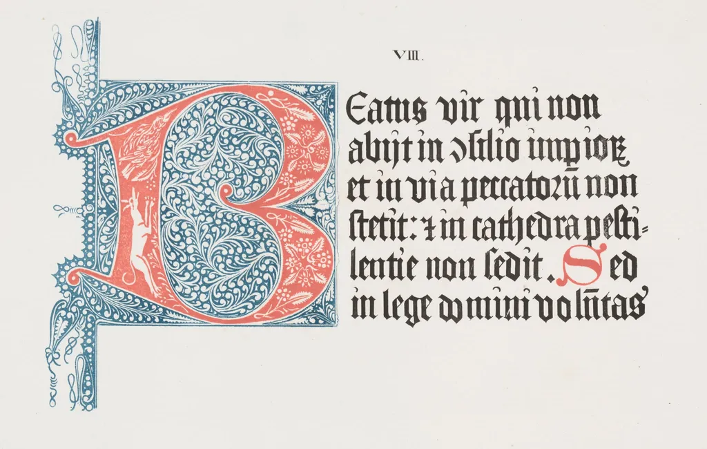 Art of the Lithograph: Psalter- Initial B, Plate VIII, by Alois Senefelder, 1818