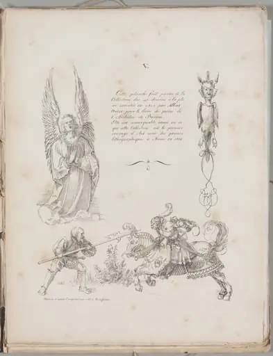 Art of the Lithograph: Three Designs from Dürer’s Prayer Book, Plate V, by Alois Senefelder