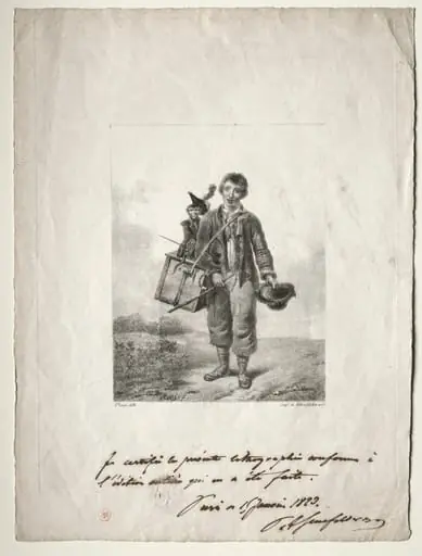 Organ-Grinder Boy, by Alois Senefelder