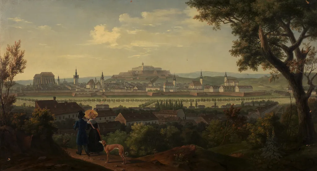 Brünn mit Spielberg, by Alois von Saar, oil, 1829