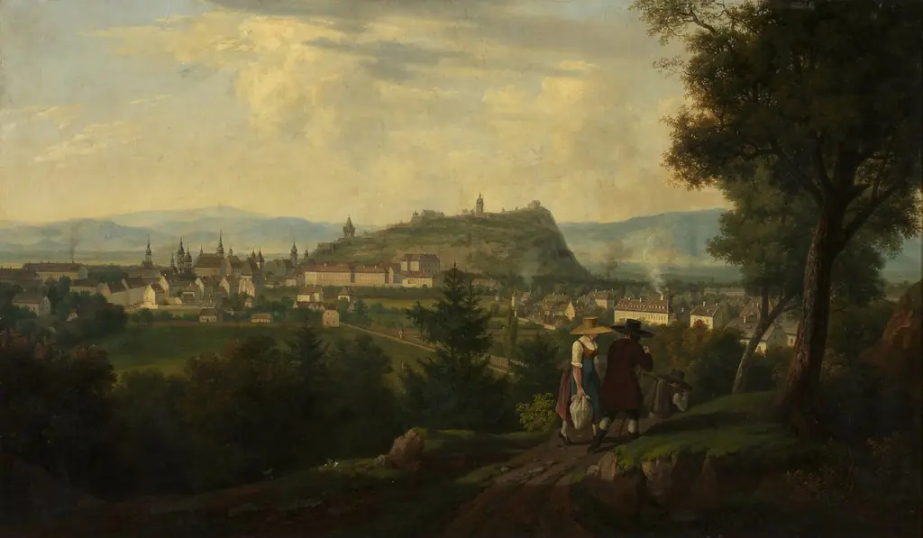 Graz mit Schlossberg, by Alois von Saar