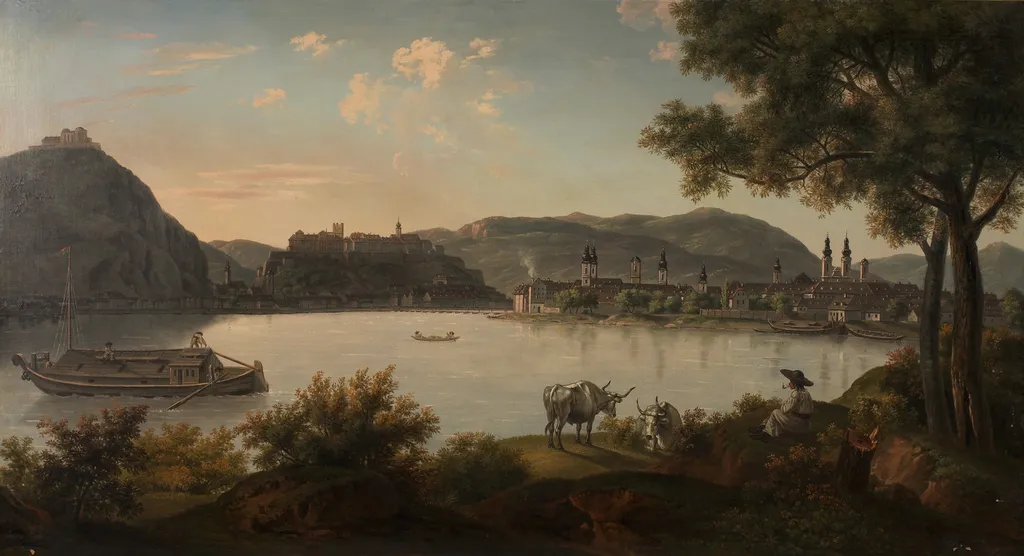 Ofen with Blocksberg, by Alois von Saar, oil, 1828