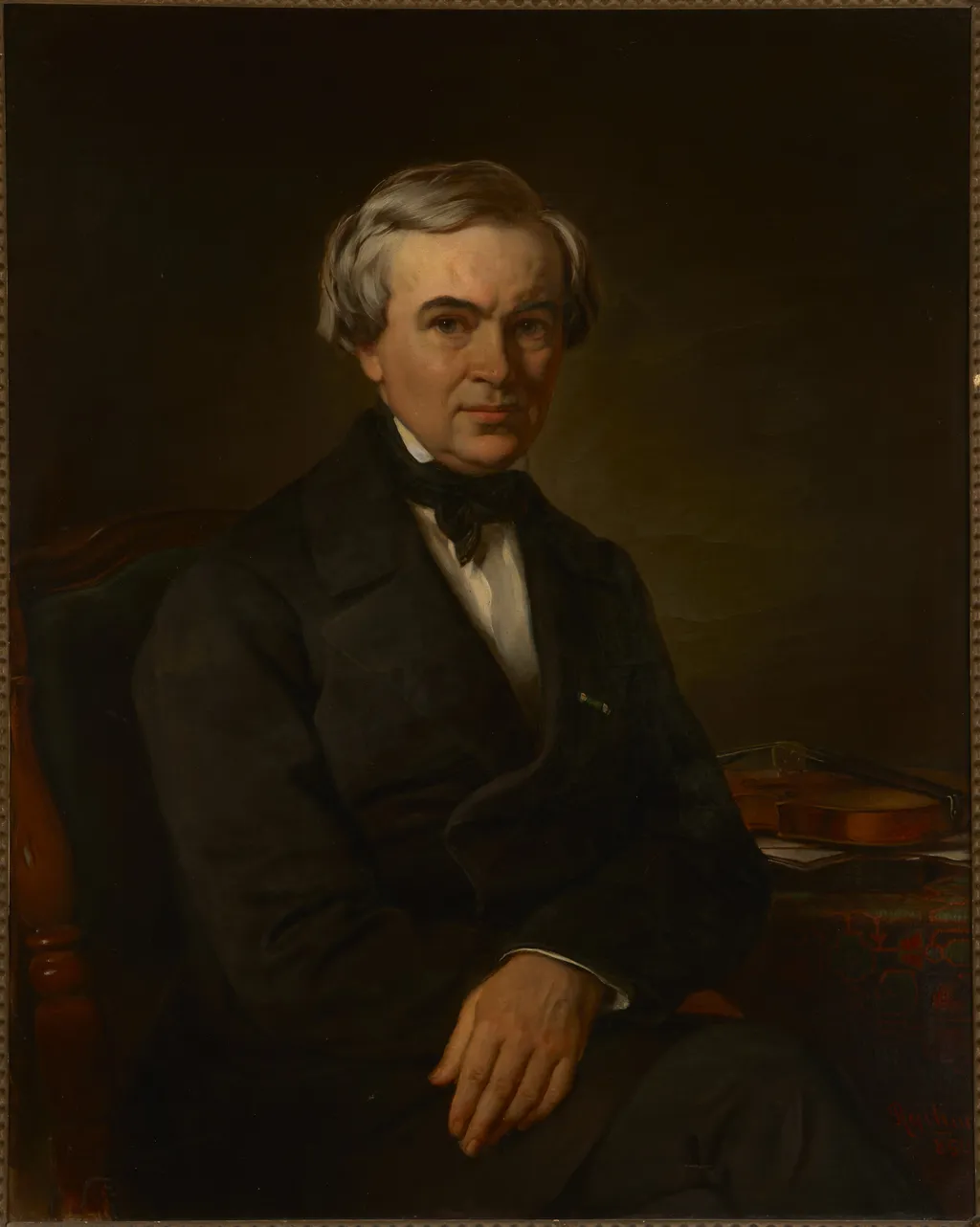 Portrait of Karol Lipiński, by Alojzy Reichan, oil, 1856