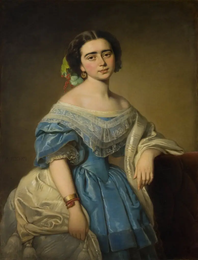 Portrait of Leontyna Aniela Aszpergerówna, by Alojzy Reichan