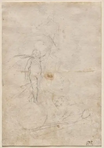 Resurrected Christ and Lamb of God (verso), by Alonso Cano