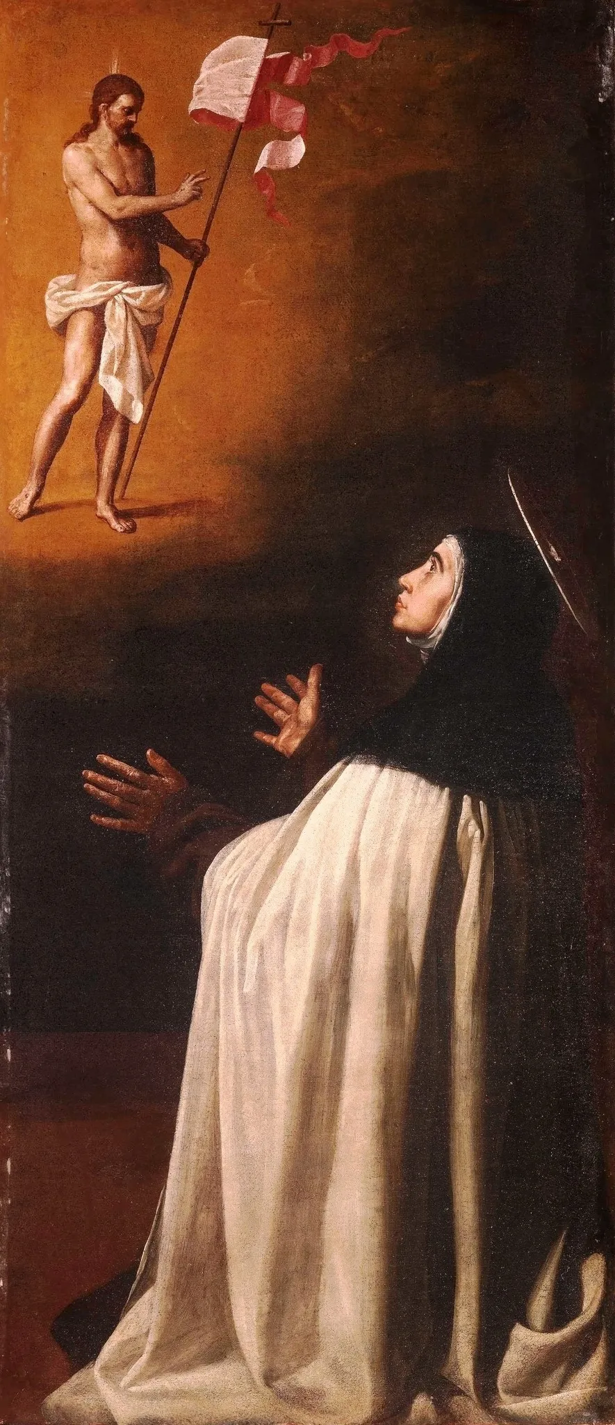 The crucified Christ appears to Saint Teresa, by Alonso Cano, oil, 1629