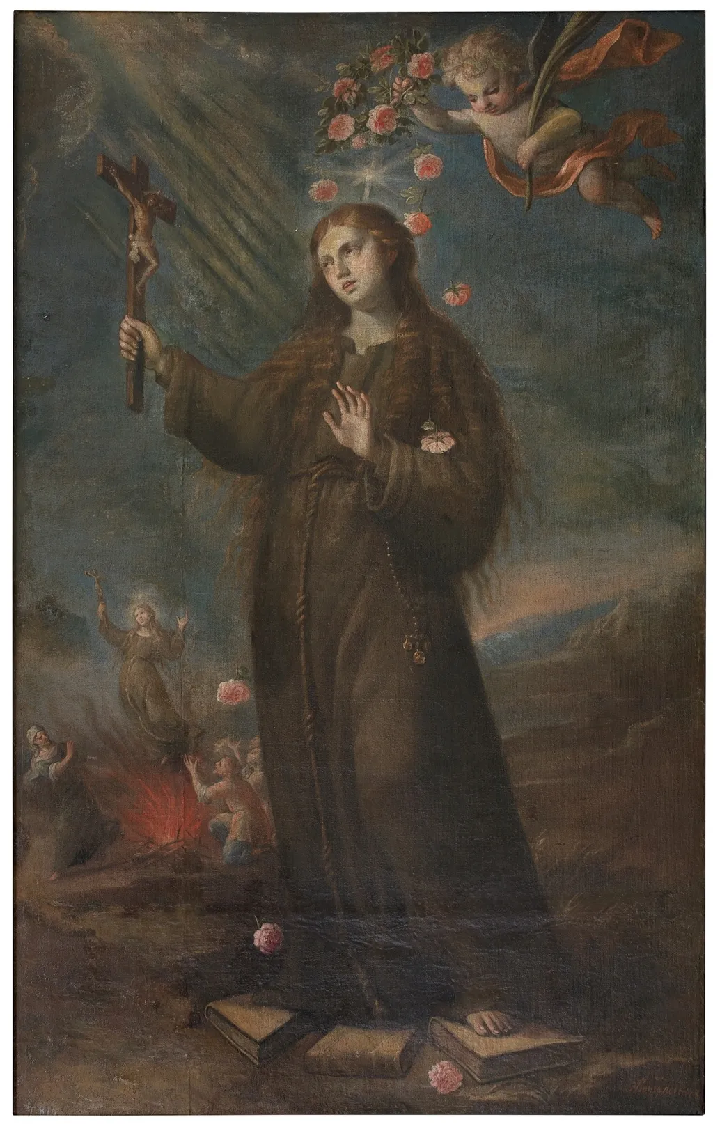 Saint Rose of Viterbo, by Alonso del Arco, oil, 1675