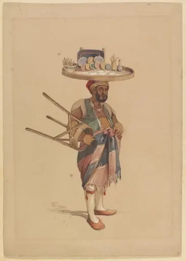 A Seller of Milk-puddings [Mahallebi], by Aloysius Rosarius Amadeus Raymondus Andreas Preziosi