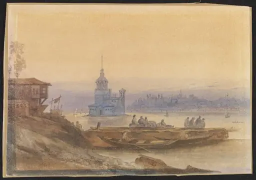 Leander's Tower at Constantinople, by Aloysius Rosarius Amadeus Raymondus Andreas Preziosi