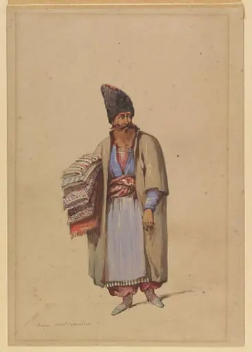 Persian Shawl-Merchant, by Aloysius Rosarius Amadeus Raymondus Andreas Preziosi