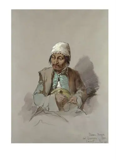 Portrait of Musa, a Hoca from Kashgar, by Aloysius Rosarius Amadeus Raymondus Andreas Preziosi