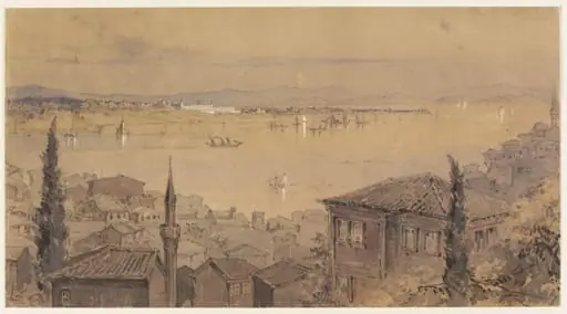 The Bosphorus, from Pera, looking towards Scutari, by Aloysius Rosarius Amadeus Raymondus Andreas Preziosi