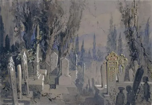 The Cemetery at Pera, by Aloysius Rosarius Amadeus Raymondus Andreas Preziosi