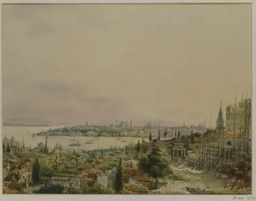 View of Constantinople from Pera, by Aloysius Rosarius Amadeus Raymondus Andreas Preziosi