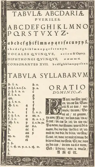 Alphabet for a Primer