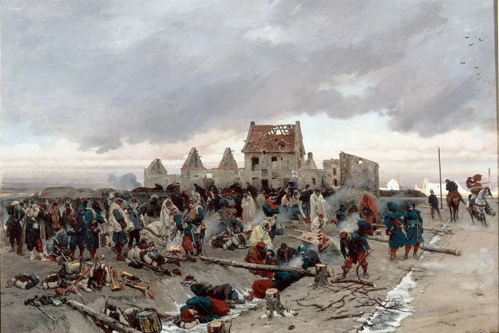 Bivouac après le combat du Bourget, 21 décembre 1870, by Alphonse de Neuville