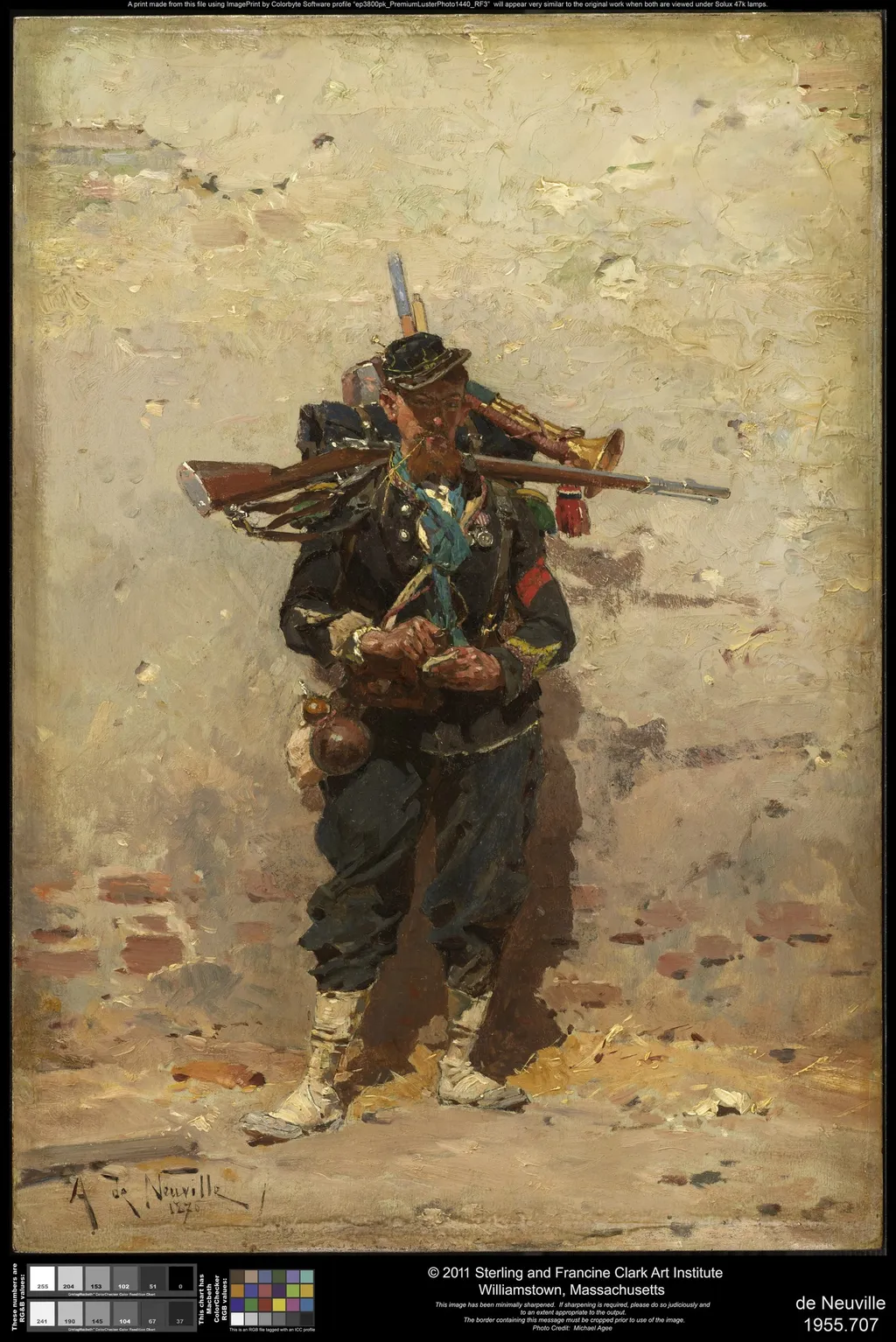 Bugler of the Light Infantry, by Alphonse de Neuville, oil