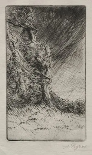 A Gust of Wind, by Alphonse Legros