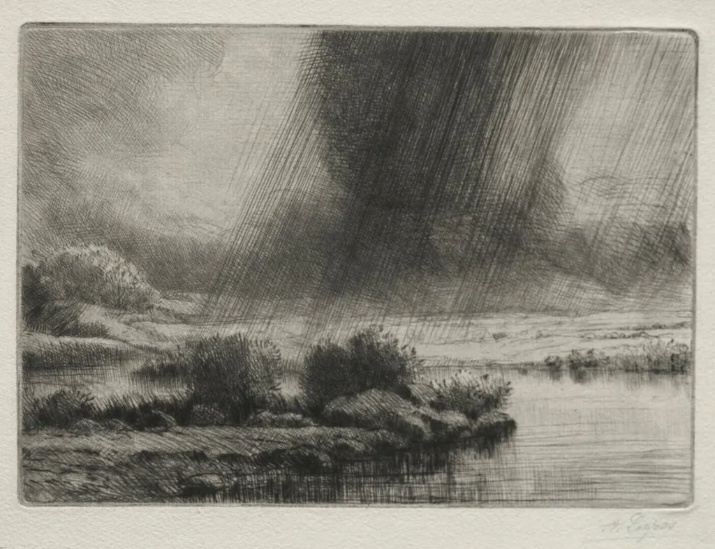 A Storm, by Alphonse Legros, 1884