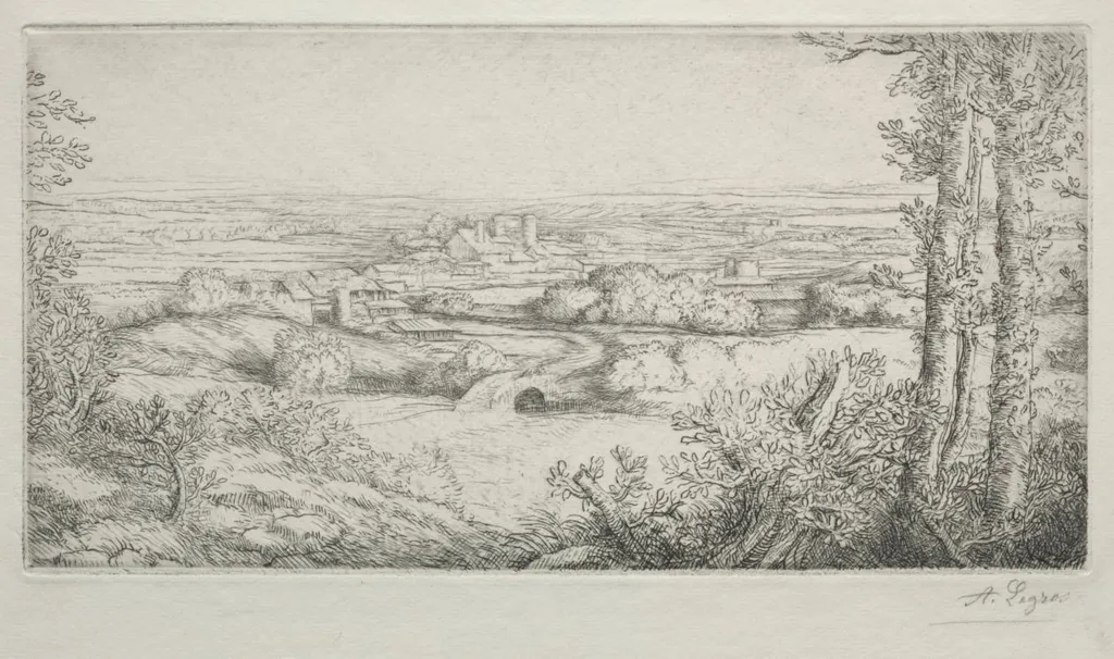 A Valley in Burgundy, by Alphonse Legros, 1884