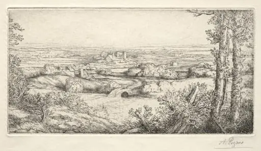 A Valley in Burgundy (Une Vallée en Bourgogne), by Alphonse Legros