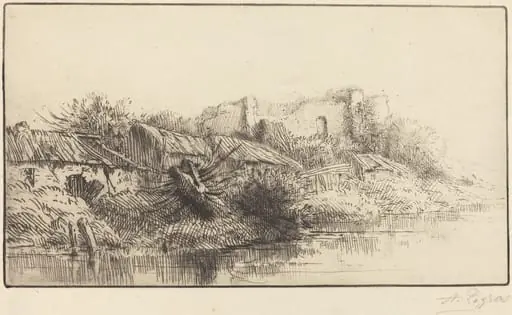 Abandoned Village (Le village abondonne), by Alphonse Legros