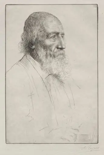 Alfred Lord Tennyson, by Alphonse Legros