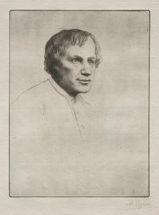 Alfred Stevens, by Alphonse Legros, 1884