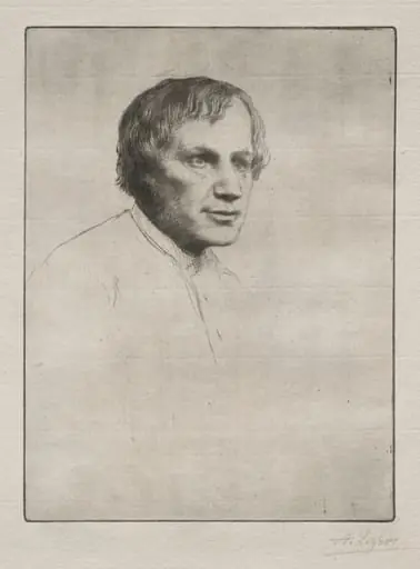Alfred Stevens, by Alphonse Legros