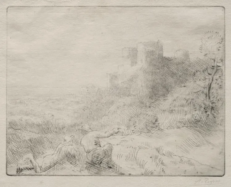 An Old Chateau, by Alphonse Legros, 1884