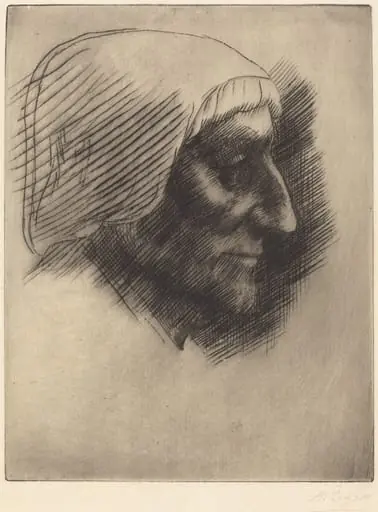 Antique Dealer B..., by Alphonse Legros