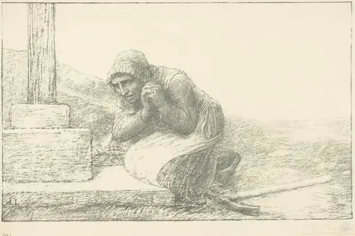 At the Foot of the Cross (Au pied de la croix), by Alphonse Legros