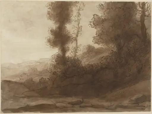 At the Foot of the Hill, by Alphonse Legros