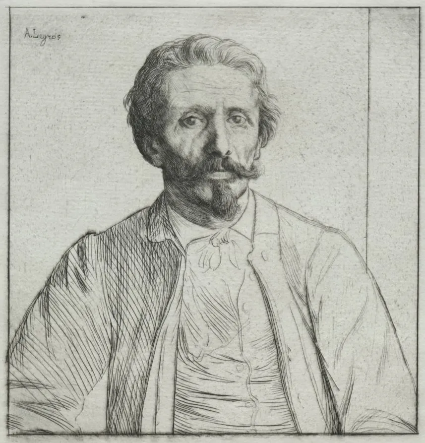 Auguste Delâtre, by Alphonse Legros, 1877