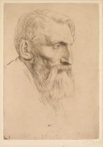 Auguste Rodin, by Alphonse Legros