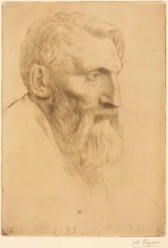 Auguste Rodin, by Alphonse Legros