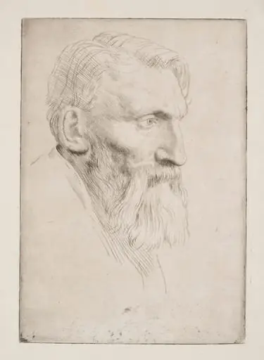 Auguste Rodin, by Alphonse Legros