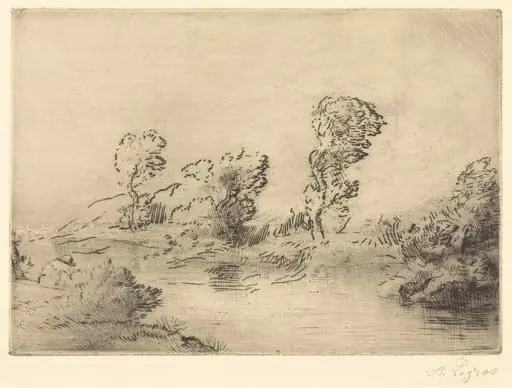 Banks of the Marne (Bord de la Marne), by Alphonse Legros